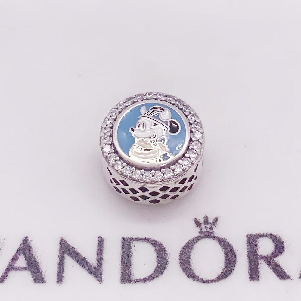 Disney Parks Pandora EPCOT Norway World Showcase Mickey Mouse Button Charm Park